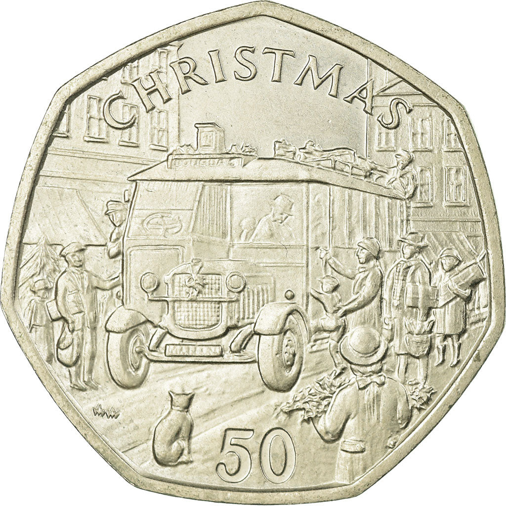 Munten, Eiland Man, Elizabeth II, 50 Pence, 1987, PR, Copper-nickel, KM:190
