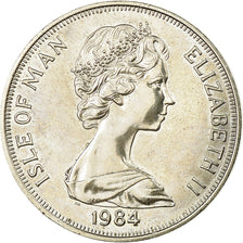 Coin, Isle of Man, Elizabeth II, Crown, 1984, Pobjoy Mint, AU(55-58)