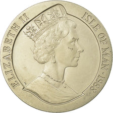 Coin, Isle of Man, Elizabeth II, Crown, 1988, Pobjoy Mint, AU(55-58)