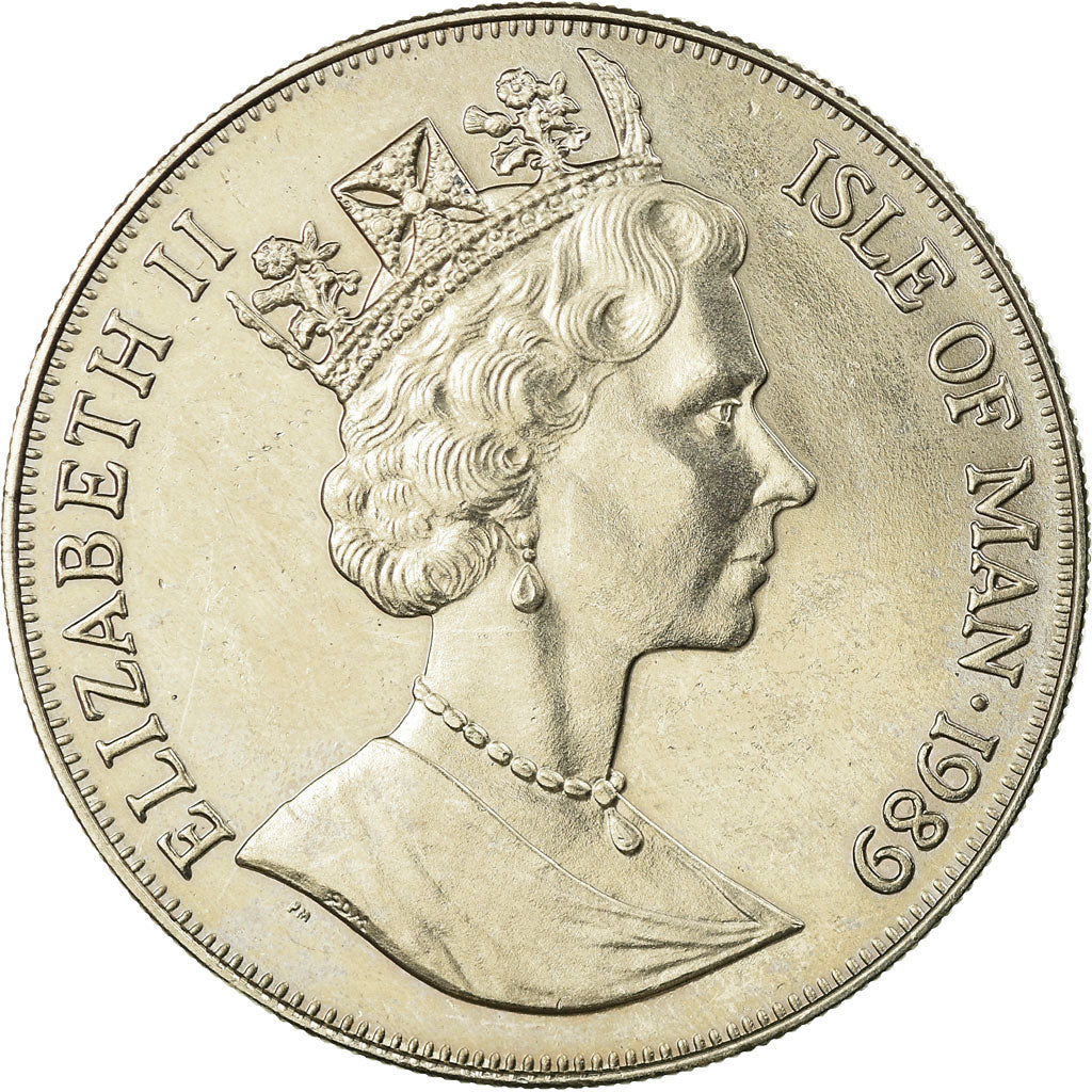 Moneta, Isola di Man, Elizabeth II, Crown, 1989, Pobjoy Mint, SPL-, Rame-nichel