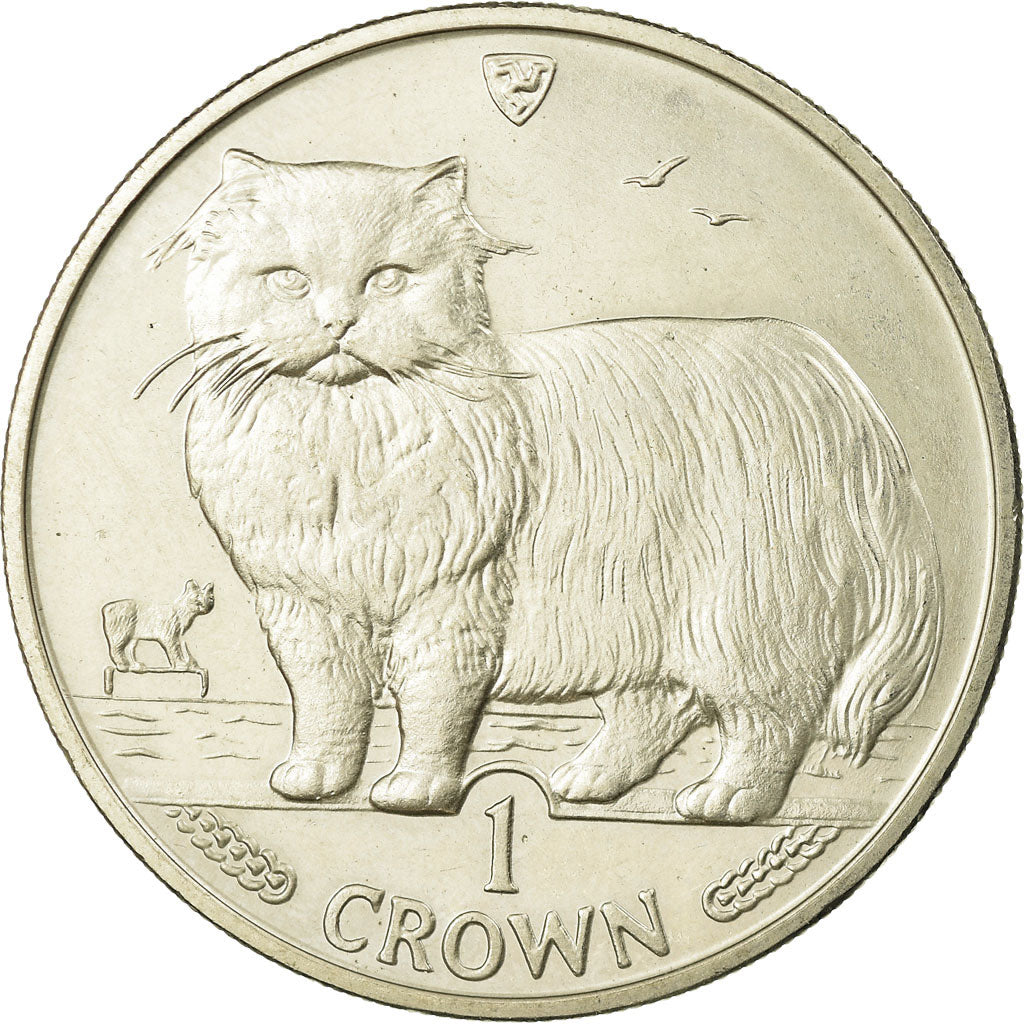 Coin, Isle of Man, Elizabeth II, Crown, 1989, Pobjoy Mint, AU(55-58)