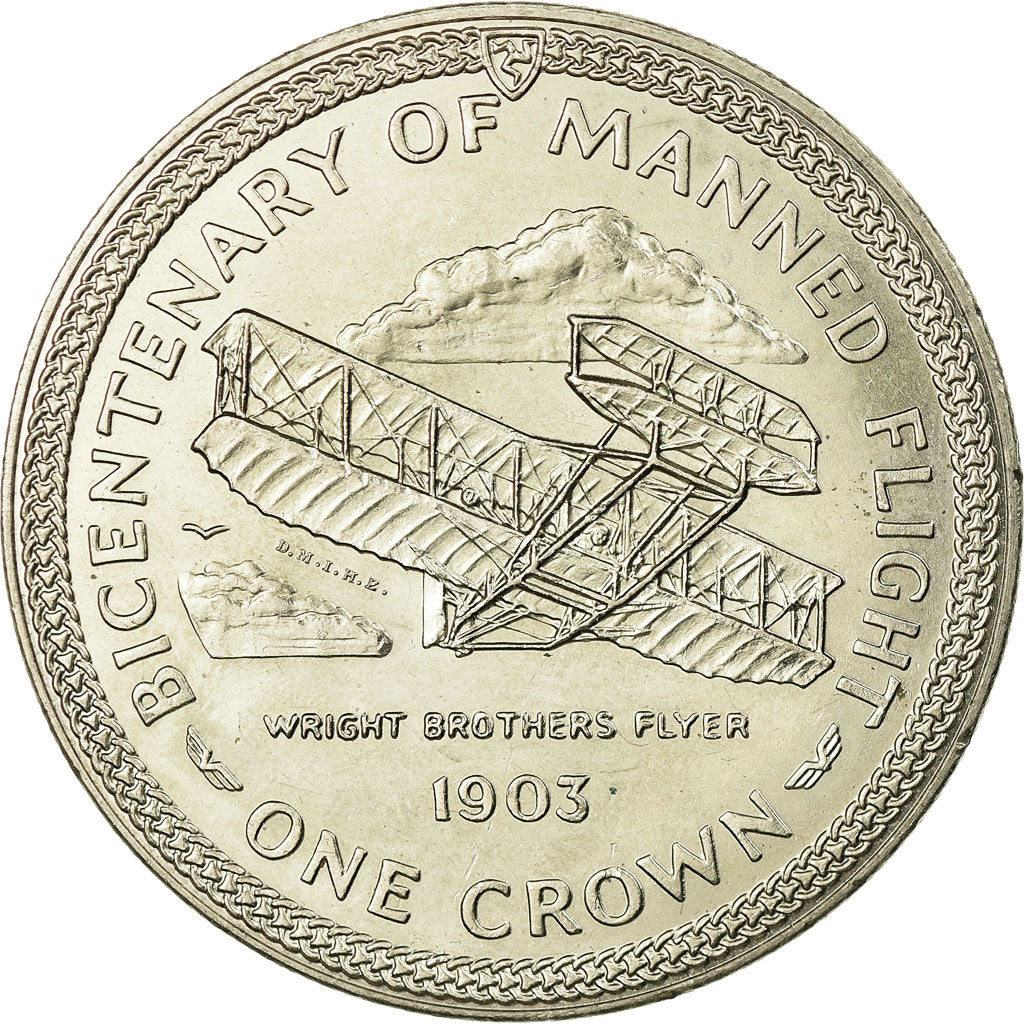 Coin, Isle of Man, Elizabeth II, Crown, 1983, Pobjoy Mint, AU(55-58)