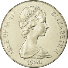 Coin, Isle of Man, Elizabeth II, Crown, 1980, Pobjoy Mint, AU(55-58)