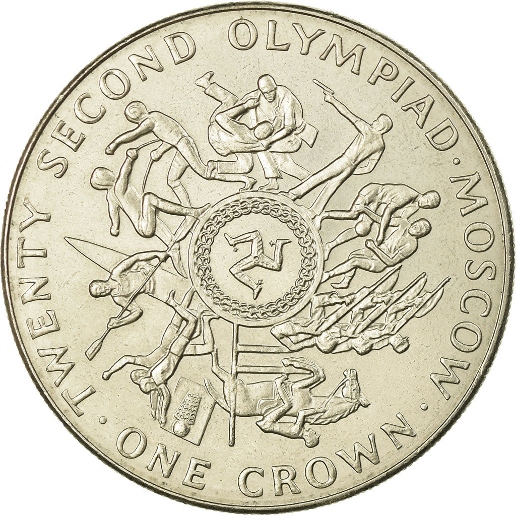 Moneta, Isola di Man, Elizabeth II, Crown, 1980, Pobjoy Mint, SPL-, Copper-Lead