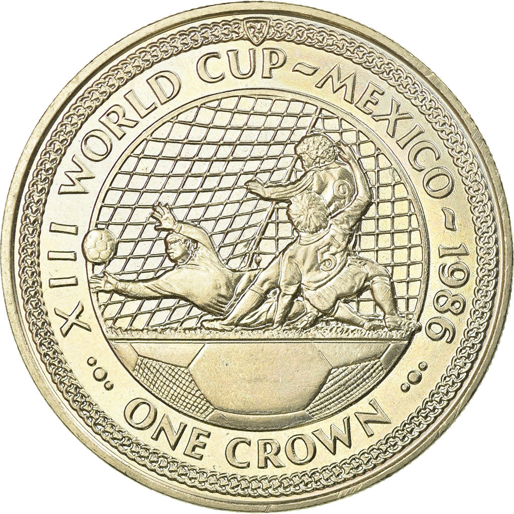 Coin, Isle of Man, Elizabeth II, Crown, 1986, Pobjoy Mint, AU(55-58)