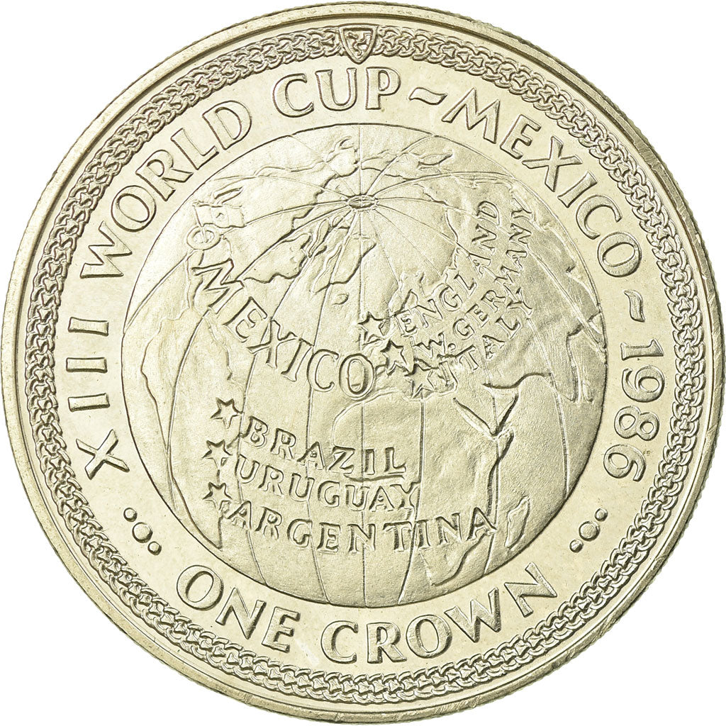 Münze, Isle of Man, Elizabeth II, Crown, 1986, Pobjoy Mint, VZ, Copper-nickel