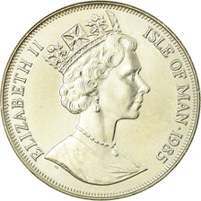 Coin, Isle of Man, Elizabeth II, Crown, 1985, Pobjoy Mint, AU(55-58)