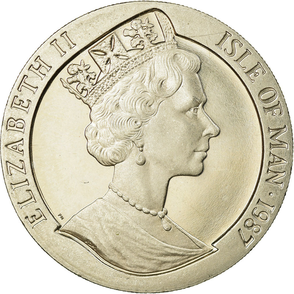 Monnaie, Isle of Man, Elizabeth II, Crown, 1987, Pobjoy Mint, SUP
