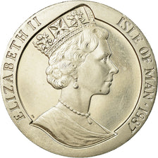 Coin, Isle of Man, Elizabeth II, Crown, 1987, Pobjoy Mint, AU(55-58)