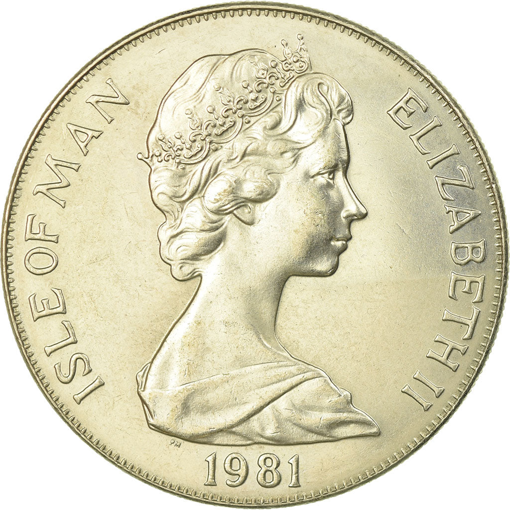 Moneta, Isola di Man, Elizabeth II, Crown, 1981, Pobjoy Mint, SPL-, Rame-nichel