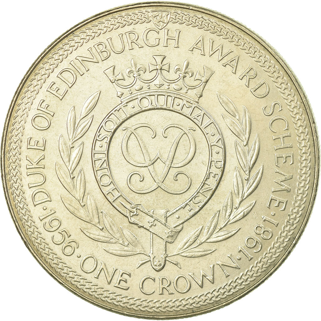 Moneta, Isola di Man, Elizabeth II, Crown, 1981, Pobjoy Mint, SPL-, Rame-nichel