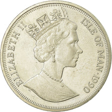 Coin, Isle of Man, Elizabeth II, Crown, 1990, Pobjoy Mint, AU(55-58)