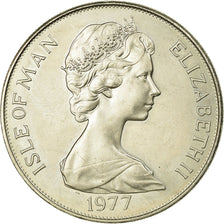 Moneta, Isola di Man, Elizabeth II, Crown, 1977, Pobjoy Mint, SPL-, Rame-nichel