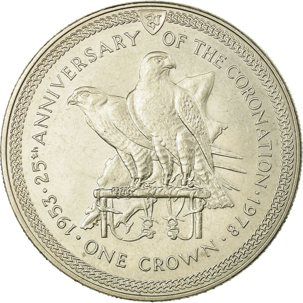 Coin, Isle of Man, Elizabeth II, Crown, 1978, Pobjoy Mint, AU(55-58)