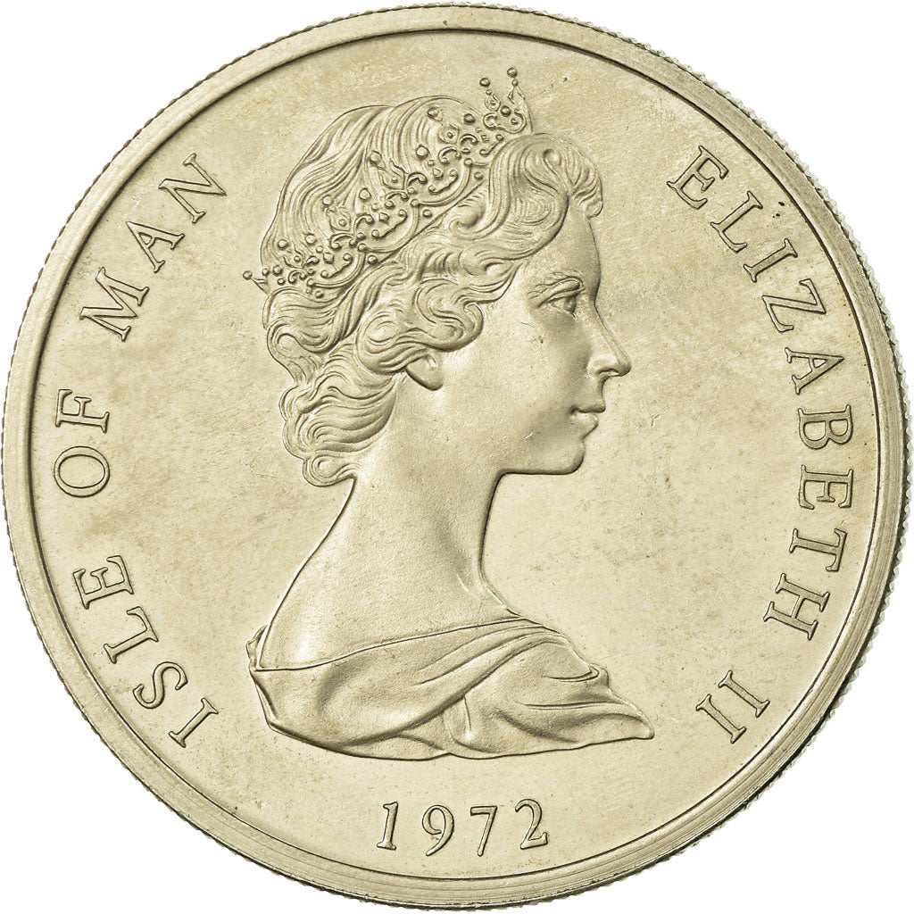 Munten, Eiland Man, Elizabeth II, 25 Pence, 1972, PR, Copper-nickel, KM:25