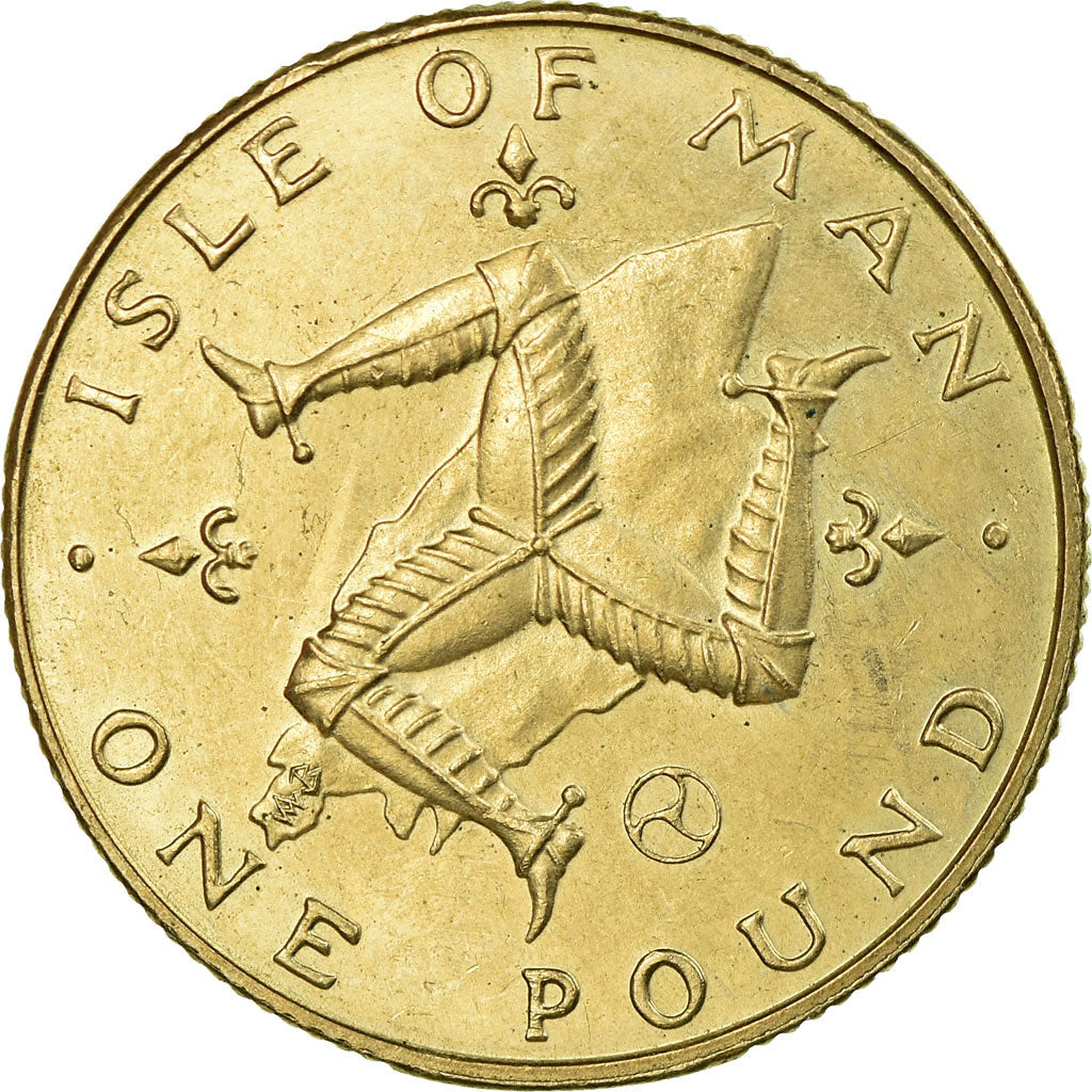 Moeda, Ilha de Man, Elizabeth II, Pound, 1979, AU(55-58), Virenium, KM:44