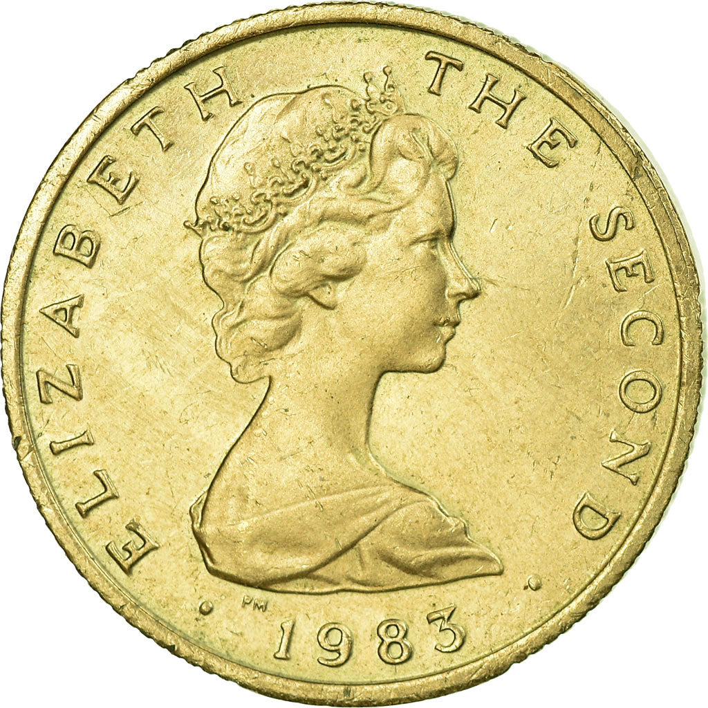 Moneda, Isla de Man, Elizabeth II, Pound, 1983, EBC, Níquel - latón, KM:109