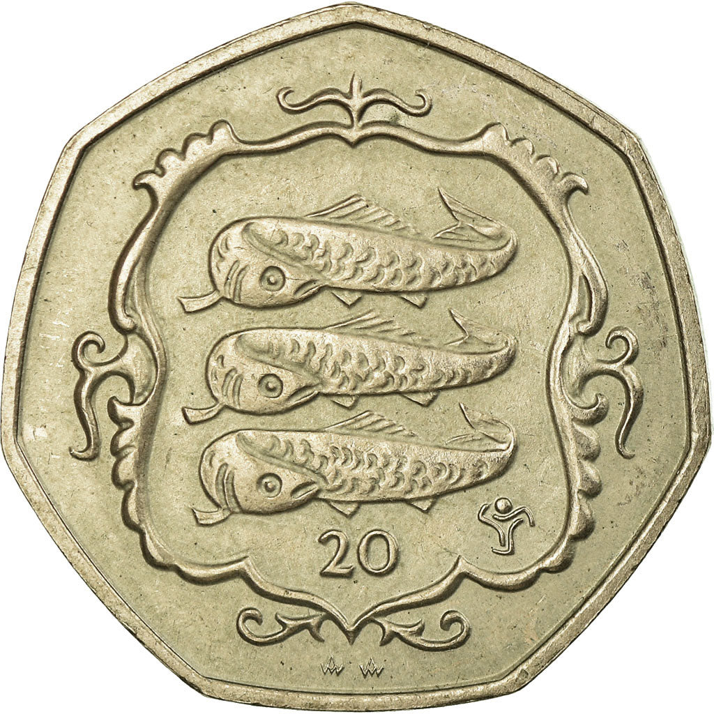 Munten, Eiland Man, Elizabeth II, 20 Pence, 1985, PR, Copper-nickel, KM:147