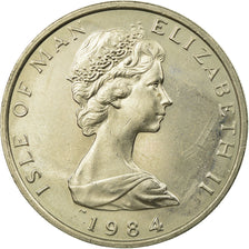 Coin, Isle of Man, Elizabeth II, 10 Pence, 1984, Pobjoy Mint, AU(55-58)