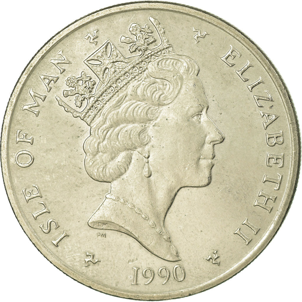 Moneta, Isola di Man, Elizabeth II, 10 Pence, 1990, Pobjoy Mint, SPL-
