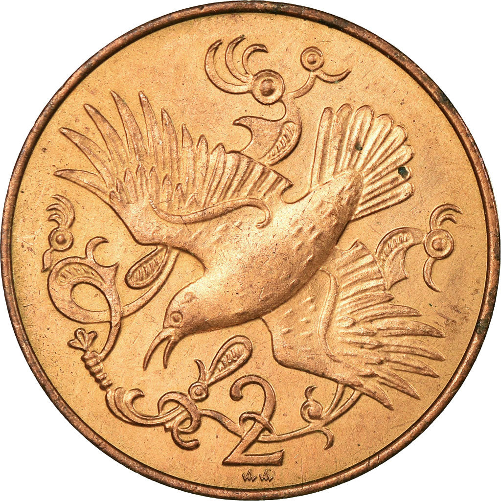 Coin, Isle of Man, Elizabeth II, 2 Pence, 1982, AU(55-58), Bronze, KM:60