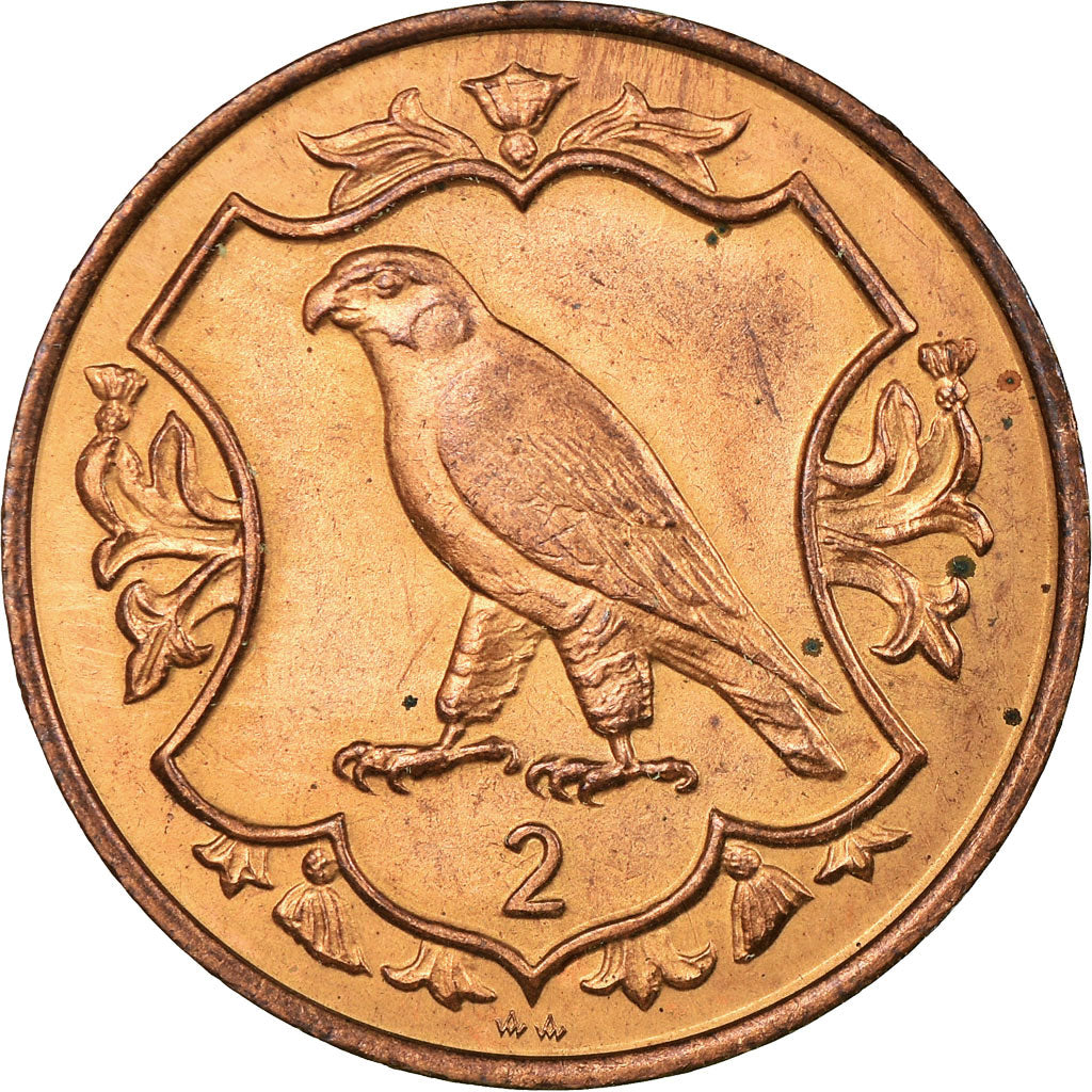 Coin, Isle of Man, Elizabeth II, 2 Pence, 1984, AU(55-58), Bronze, KM:113