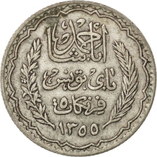 TUNISIA, 5 Francs, 1934, Paris, KM #261, VF(30-35), Silver, 4.99
