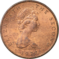 Moneda, Isla de Man, Elizabeth II, 1/2 Penny, 1977, MBC, Bronce, KM:40