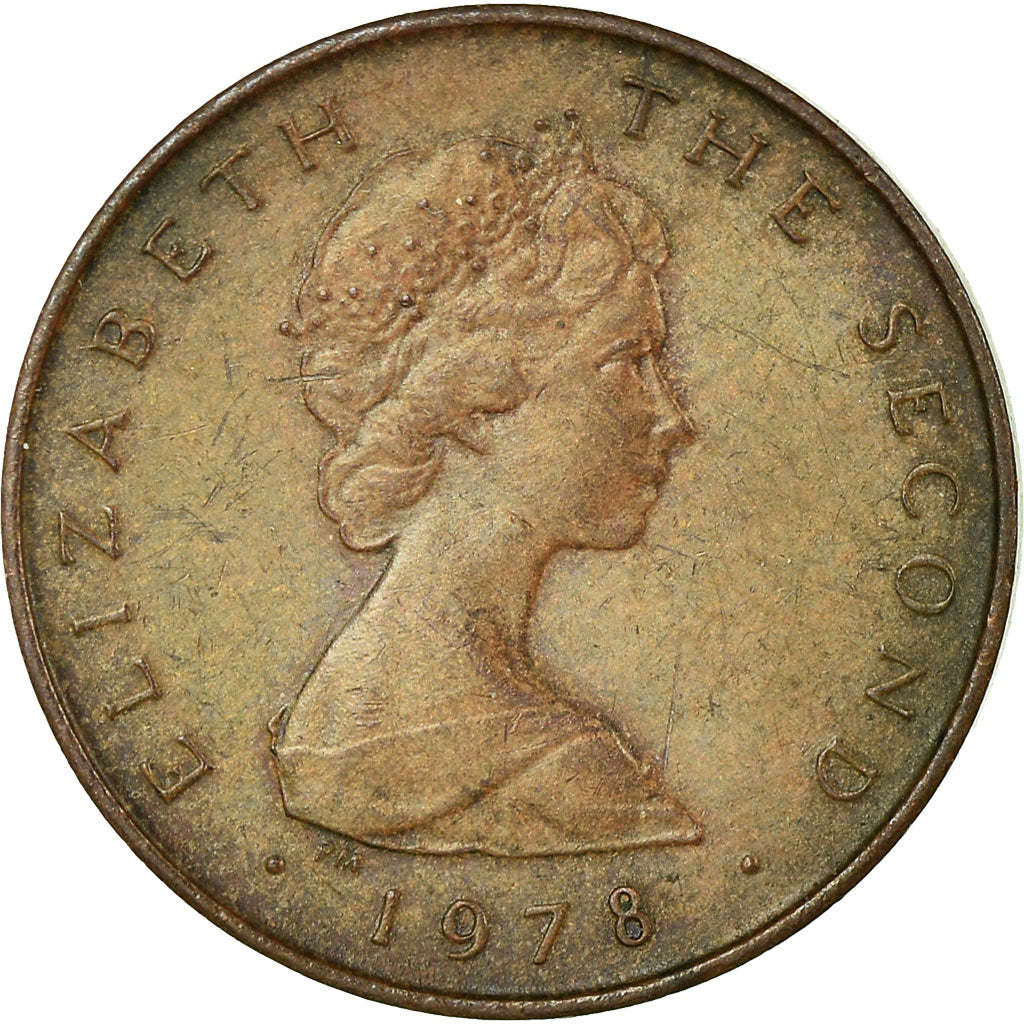 Moeda, Ilha de Man, Elizabeth II, 1/2 Penny, 1978, EF(40-45), Bronze, KM:32