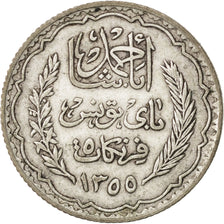 TUNISIA, 5 Francs, 1934, Paris, KM #261, EF(40-45), Silver, 4.98