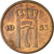 Moneda, Noruega, Haakon VII, 5 Öre, 1953, MBC, Bronce, KM:400