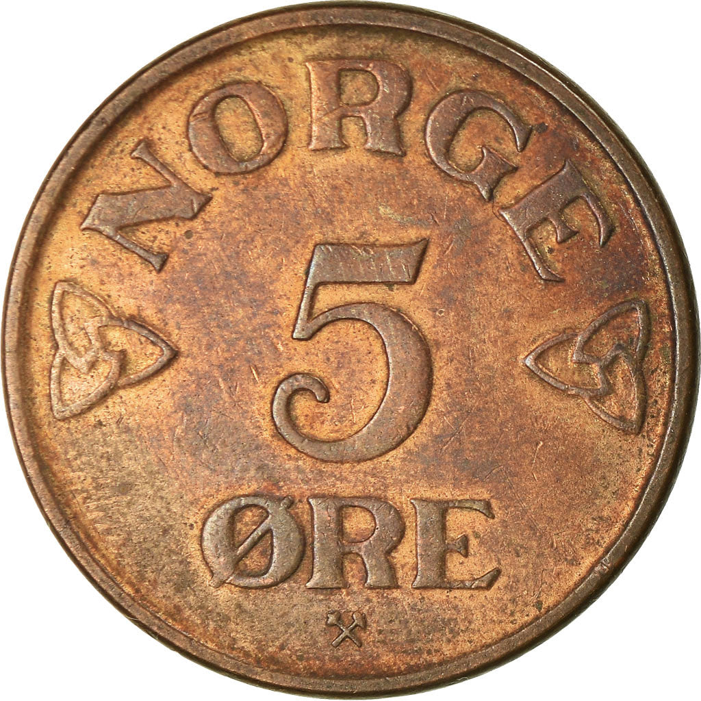 Moeda, Noruega, Haakon VII, 5 Öre, 1953, EF(40-45), Bronze, KM:400