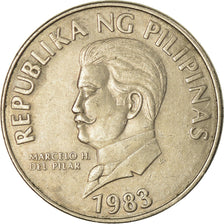 Coin, Philippines, 50 Sentimos, 1983, EF(40-45), Copper-nickel, KM:242.1