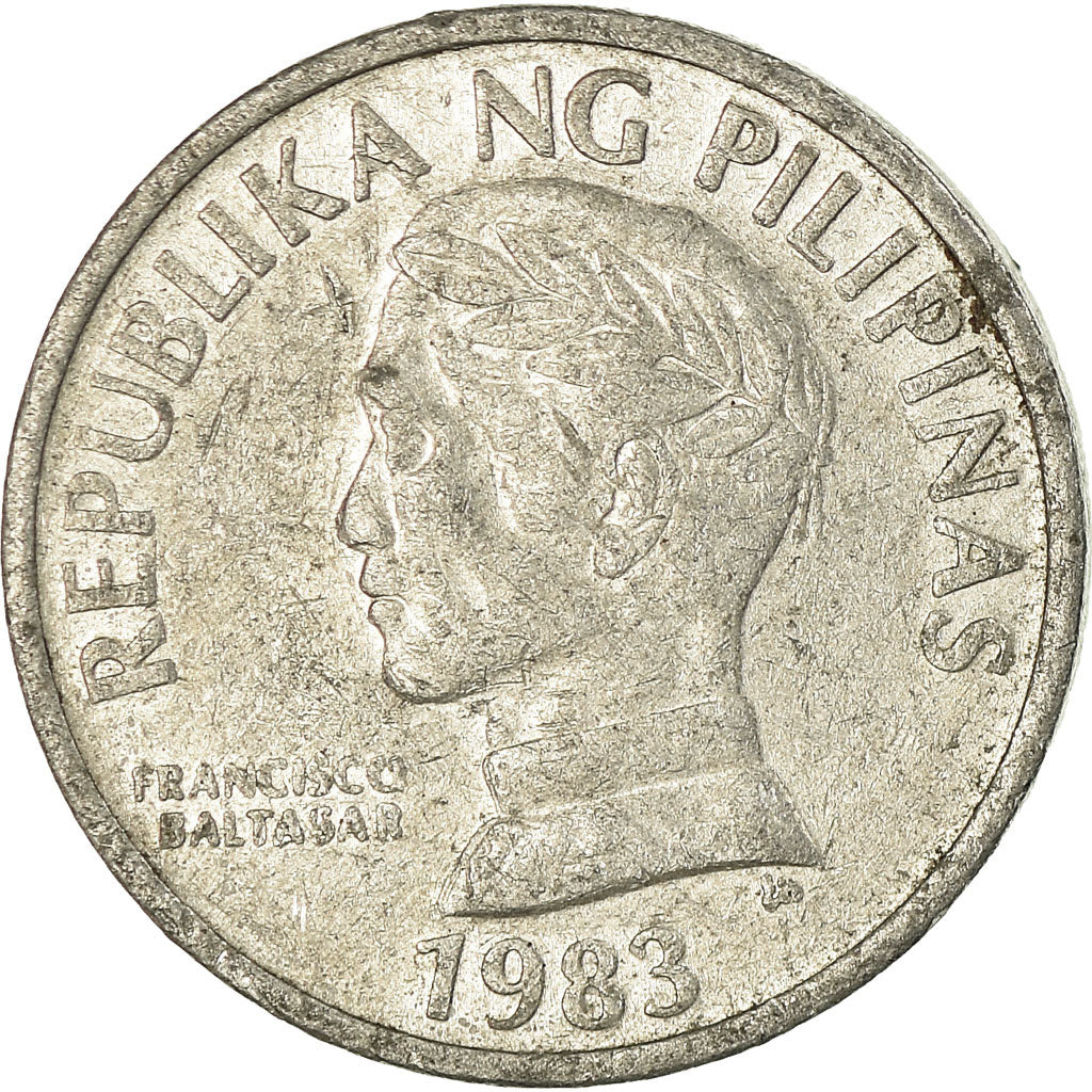 Coin, Philippines, 10 Sentimos, 1983, EF(40-45), Aluminum, KM:240.1
