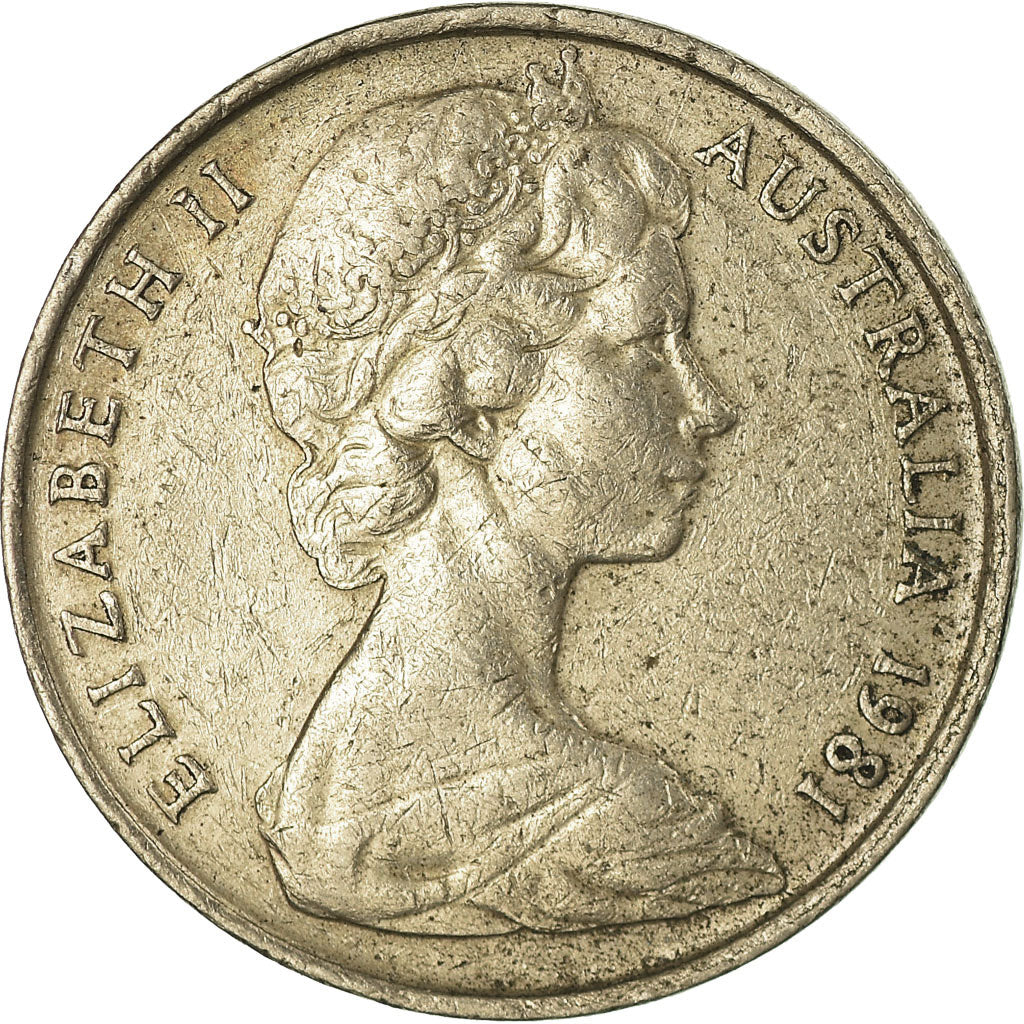 Coin, Australia, Elizabeth II, 10 Cents, 1981, EF(40-45), Copper-nickel, KM:65