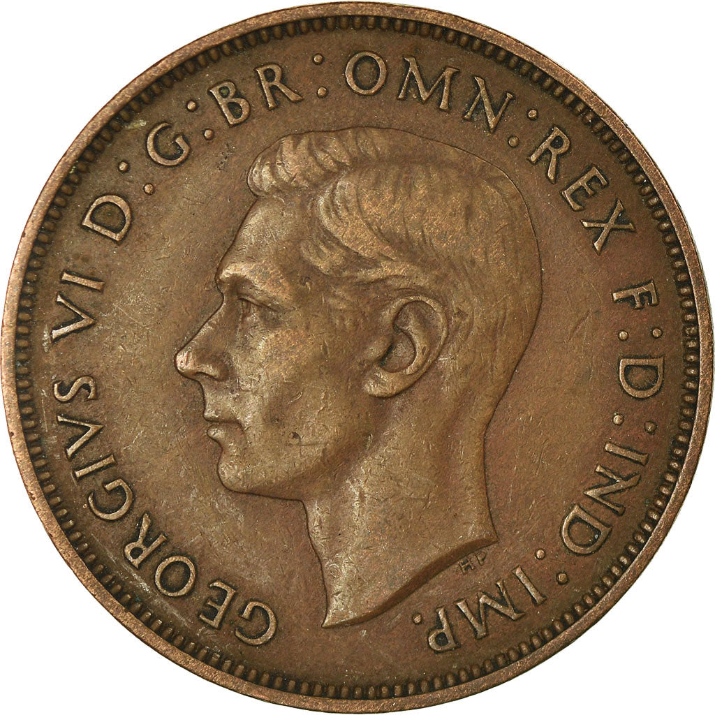 Coin, Great Britain, George VI, Penny, 1937, VF(30-35), Bronze, KM:845