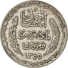 TUNISIA, 5 Francs, 1934, Paris, KM #261, EF(40-45), Silver, 4.93