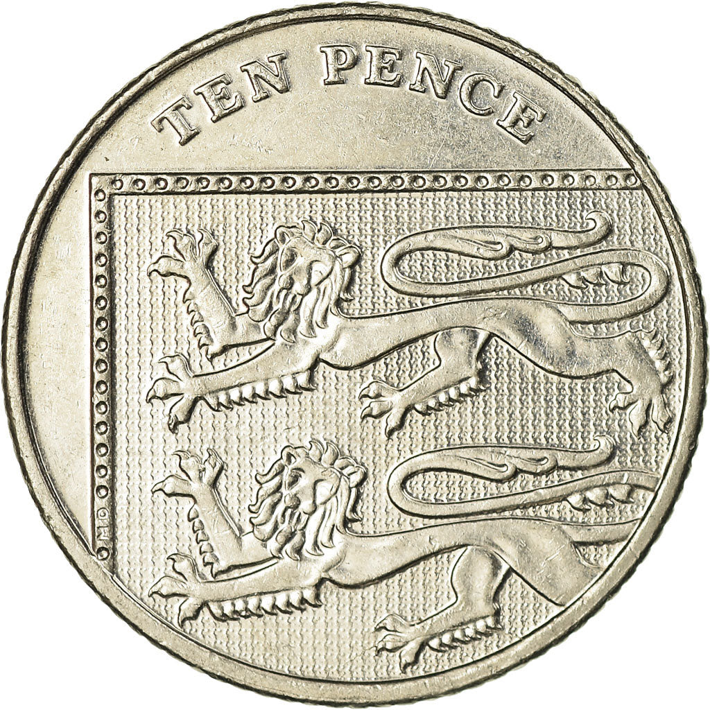 Monnaie, Grande-Bretagne, 10 New Pence, 2014, TTB, Nickel plated steel
