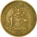 Coin, Bahamas, Elizabeth II, Cent, 1981, Franklin Mint, EF(40-45), Brass, KM:59