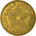 Coin, Morocco, Mohammed V, 2 Francs, 1945, Paris, EF(40-45), Aluminum-Bronze
