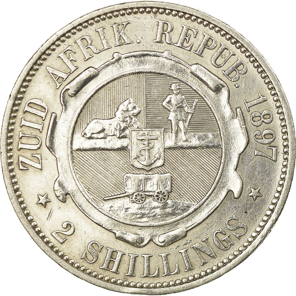 Coin, South Africa, 2 Shillings, 1897, EF(40-45), Silver, KM:6