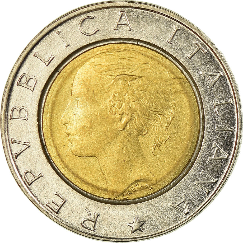 Münze, Italien, 500 Lire, 1995, Rome, VZ, Bi-Metallic, KM:111