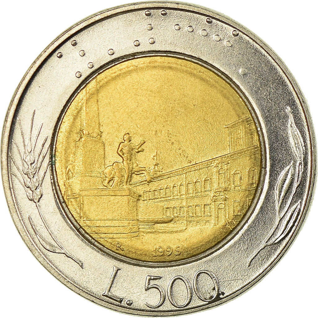 Münze, Italien, 500 Lire, 1995, Rome, VZ, Bi-Metallic, KM:111