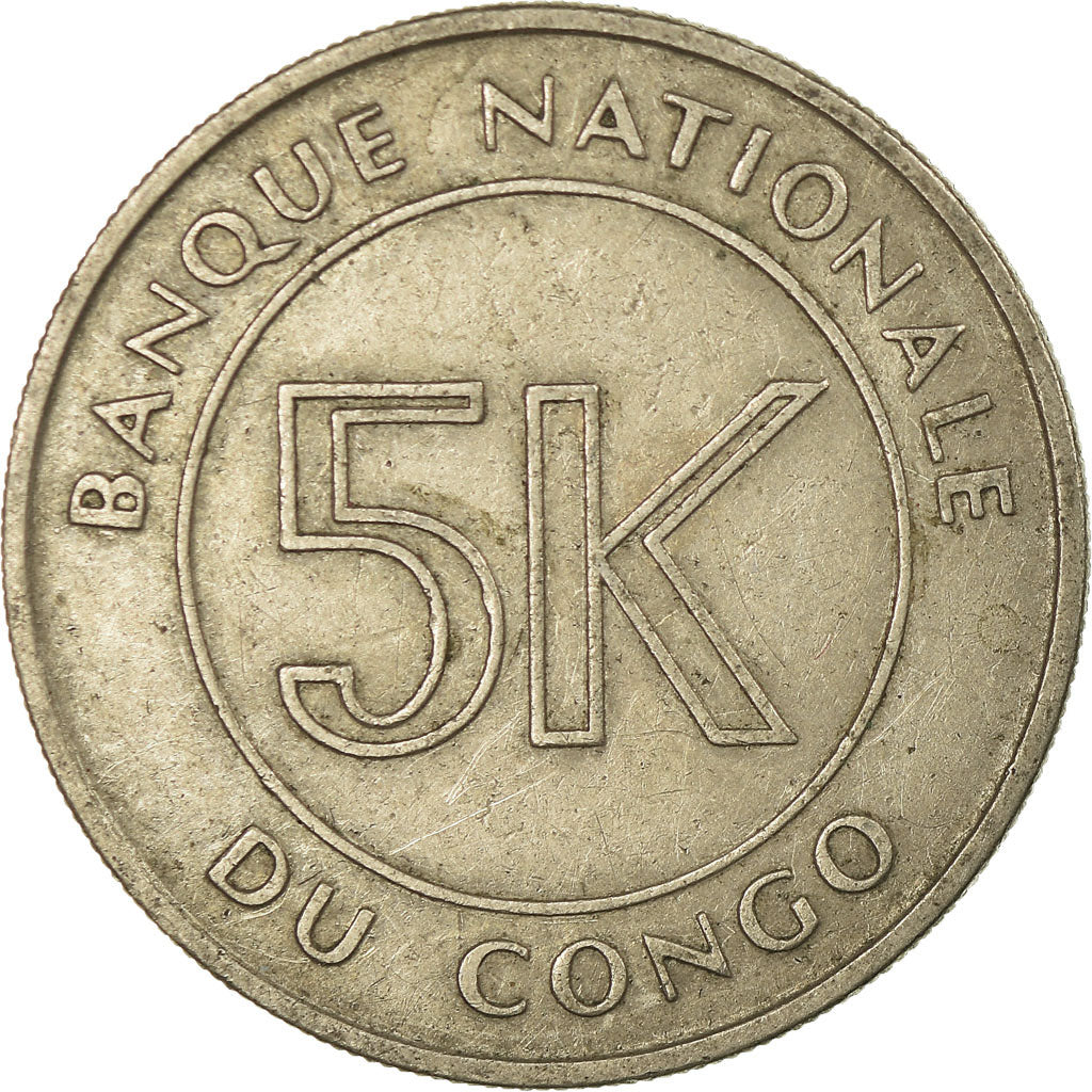 Coin, CONGO, DEMOCRATIC REPUBLIC, 5 Makuta, 1967, EF(40-45), Copper-nickel, KM:9