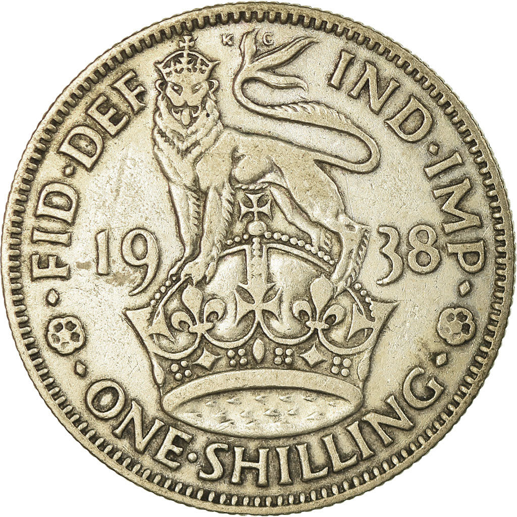 Coin, Great Britain, George VI, Shilling, 1938, VF(30-35), Silver, KM:854