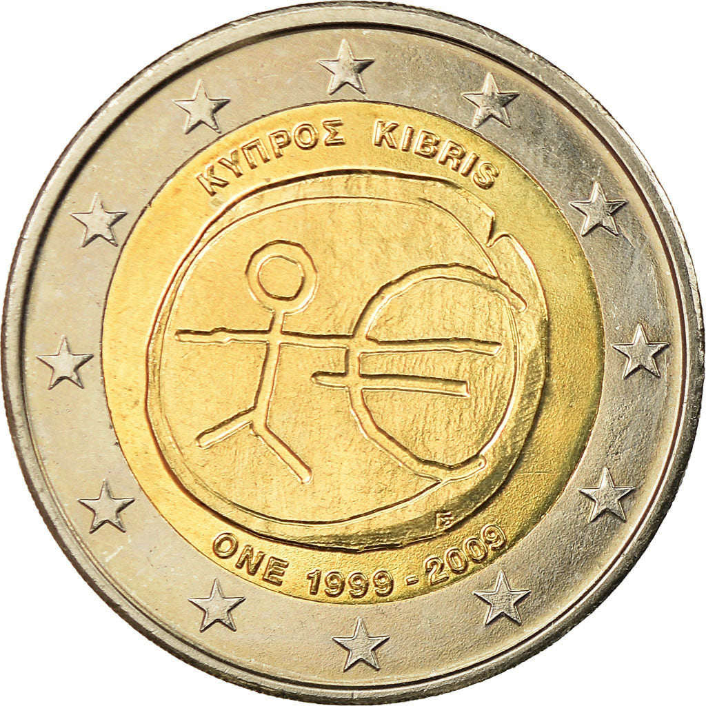 Chypre, 2 Euro, EMU, 2009, SPL, Bi-Metallic