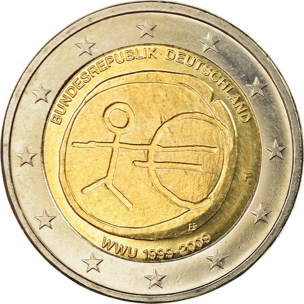 Germany, 2 Euro, EMU, 2009, Stuttgart, MS(63), Bi-Metallic