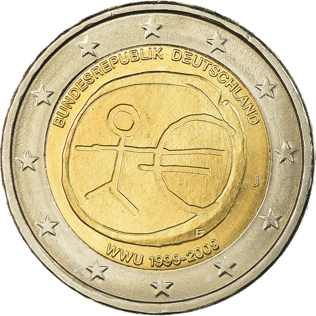 Germania, 2 Euro, EMU, 2009, Hambourg, SPL, Bi-metallico