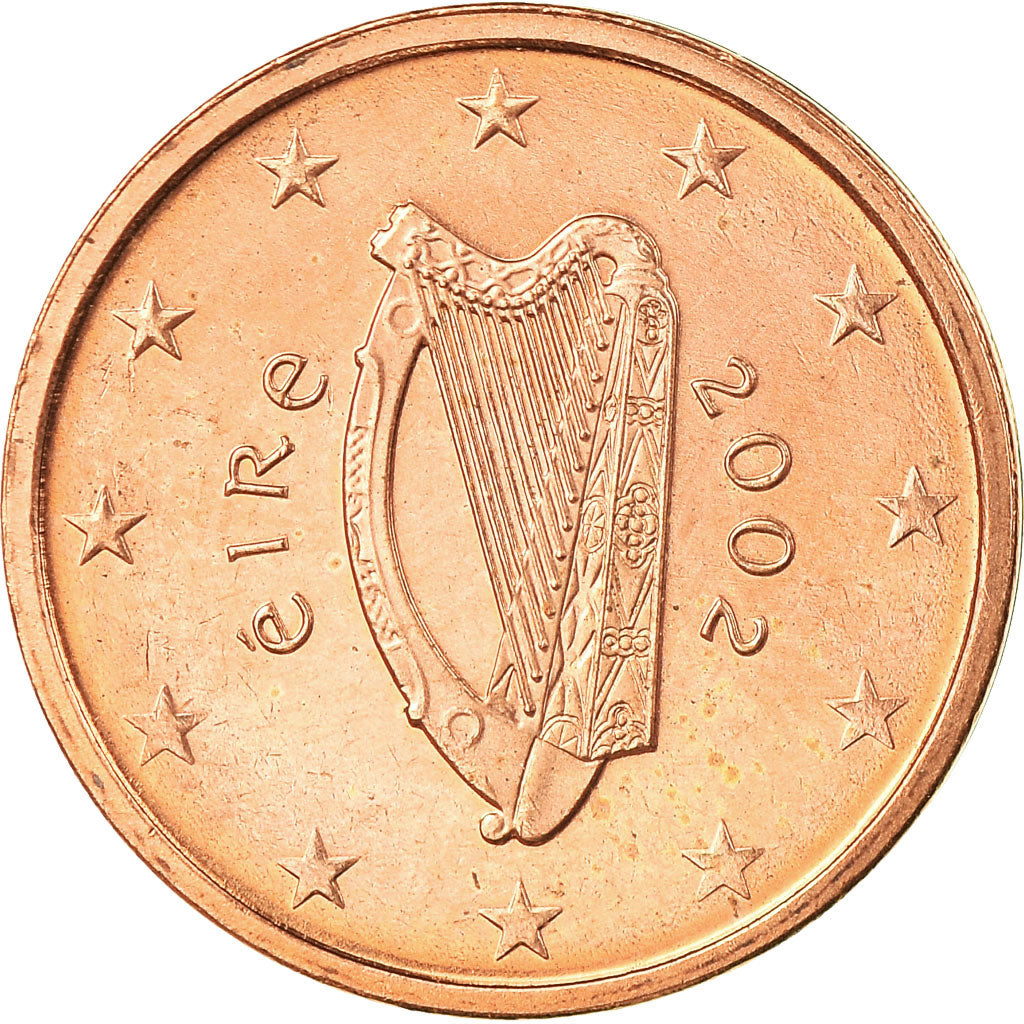 IRELAND REPUBLIC, 2 Euro Cent, 2002, MS(63), Copper Plated Steel, KM:33