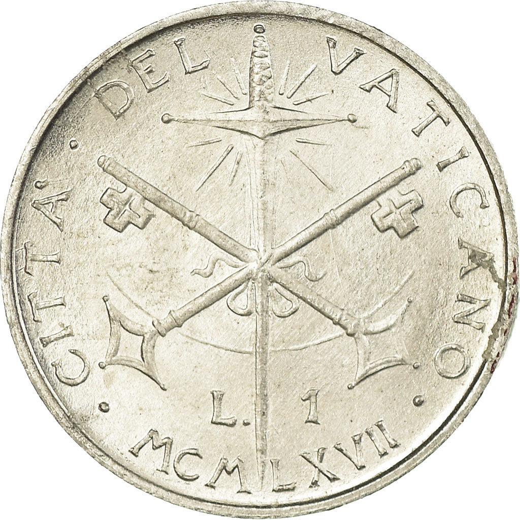 Monnaie, Cité du Vatican, Paul VI, Lira, 1967, SPL, Aluminium, KM:92